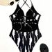 Women's Clothing Swimsuit Women's High End Sexy Backless One Piece Swimsuit Hot Spring V Neck Strap Swimsuit_ecoleips.com