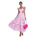 Women's Clothing New Shoulder Pad Flying Sleeves Printed Hollow New Long Style_ecoleips.com