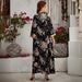 Women's Dress Long Skirt Printed Elegant Luxury Dress Abaya_ecoleips.com