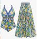 New 2026 Women's Retro One Piece Swimsuit European American Style Hot Spring Two Piece Resort Set Dress_ecoleips.com
