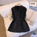 Women's Clothing casual loose patchwork pockets mid-length workwear vest jacket 2023 autumn and winter_ecoleips.com