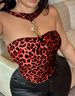 Curvy Leopard Print Halter Cami, Ruched Bust Cutout Metal Button Layering Tank Top_ecoleips.com