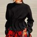 2025 European And American Cross-border Women's Clothing New Autumn And Winter Models, Fast Selling, Pleated Fringed Crew Neck Sweater_ecoleips.com