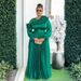 Elegant Plus Size Maxi Dress With 3D Floral Embroidery - High Waisted Long Sleeve Formal Dress For Women (L-3XL, Purple/Black/Green/Yellow)_ecoleips.com