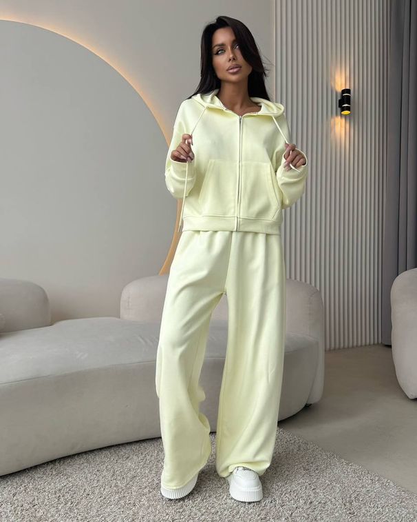 Unisex Zip-Up Hoodie & Jogger Set - Breathable Cotton Blend, Streetwear Loungewear (Pink, Grey, Blue, Red & More)_ecoleips.com