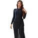 Women's Clothing Long Sleeved Muslim Swimsuit Printed Conservative Beach Swimsuit_ecoleips.com