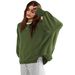 cross-border Split Hem Sweatshirt, European And American Women's Fashion Trendy Brand Sports T-shirt, Knitted_ecoleips.com