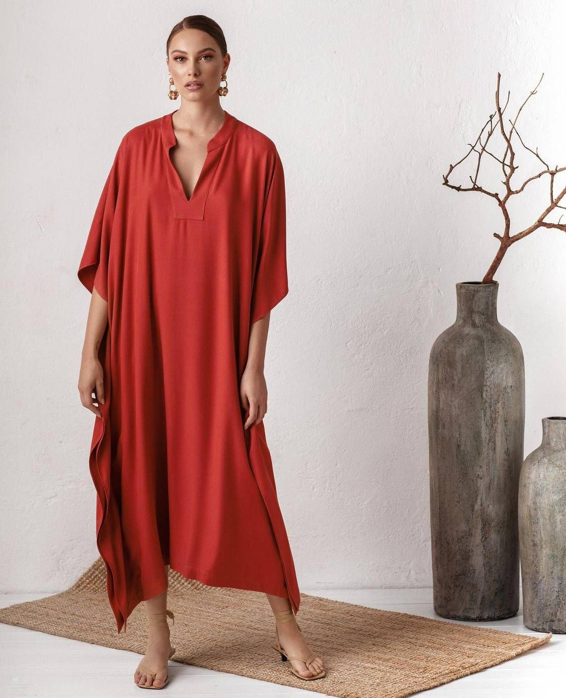 Beach Cover Up Silky Polyester Holiday Robe Bikini Sun Protection Shirt_ecoleips.com