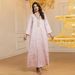 Women's Clothing Arab Dubai Muslim Women's Clothing Middle East Robe Jacquard Sequin Light Luxury Dress_ecoleips.com