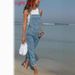 European And American Cross-Border Denim Overalls Plus Size Women's Pants Solid Color Jeans NK311_ecoleips.com