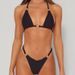Women's Clothing Women's Sexy Two Piece Bikini Set European And American Style Shiny Nylon Triangle Panties Fabric Swimsuit_ecoleips.com