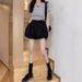 Women's Wide Leg Pants Casual Elastic Waistband Slimming Loose Fitting Tulip Shaped Pumpkin Lantern Style Shorts for Summer 2024_ecoleips.com