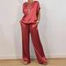Spring/Summer Casual Outfit: Loose-Fitting Shirt With Wide Leg Pants_ecoleips.com