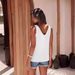 "Women's Sleeveless Camisole Top - Lightweight Summer Vest, Loose Fit Casual Blouse, Breathable Polyester, Versatile Layering Piece"_ecoleips.com