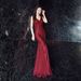 Women's clothing dress women's new banquet elegant annual meeting long fishtail sequin sexy dress_ecoleips.com