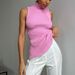 Women's Clothing Spring New European And American Turtleneck Sleeveless Sweater Bottoming Shirt Slim Fit Women's Top_ecoleips.com