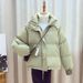 Women's Clothing Women's Short Hooded Padded Coat Winter Jacket With Button Detail - Lightweight Warm Puffer Coat For Students & Office Ladies_ecoleips.com