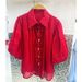 Women's Clothing Elegant Style Women's Blouse Lace Trimmed Ruffled Pearlescent Tulle Graceful Shirt Top For Formal & Casual_ecoleips.com