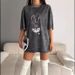 Independent Station Foreign Trade Washed Short Printed T-Shirt Summer Casual Couple Loose Half Sleeve Top_ecoleips.com