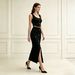 Summer New Women's Knitted Two Piece Set Sleeveless Short Vest Slit Max Skirt Slimming Cross Border Exclusive_ecoleips.com