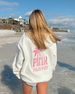 Women Palm Tree Print Hoodie Brushed Fleece_ecoleips.com