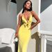 European And American Style Cross-Border Women's Fashion 2024 Summer New Sexy Hot Girl Tight Slim Solid Color Halter_ecoleips.com