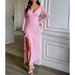 DiYun European And American Elegant Style Strap Slit Long Dress Women's Clothing 2025 Autumn/Winter_ecoleips.com