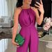 Women's Clothing Summer New Sexy One Shoulder Sleeveless Lace Up Jumpsuit_ecoleips.com