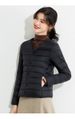 K Women's New Style Round Neck Cotton Padded Jacket, Slim Fit Base Layer, Solid Color Slimming Warm Short Lightweight Cotton Coat._ecoleips.com