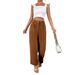 Voya 2026 New Model For Foreign Trade:Women's European And American Women's Clothing, High-Waisted Corduroy Casual-style Straight-leg Long Pants_ecoleips.com