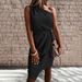 2023 New European Cross-Border Spring/Summer Solid Color Sleeveless Tight-Fitting Dress, Colors, 5 Sizes In Stock_ecoleips.com