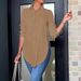 2024 , , Bestseller: Four Seasons Fashionable Simple Irregular Women's Long Sleeve Shirt_ecoleips.com