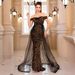 Women's Clothing One Shoulder Evening Dress Evening Dress Banquet Temperament Elegant Sequin Dress Fashion Temperament_ecoleips.com