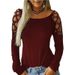 Aria Basics Aria Basics European American Cross-border 2023 Autumn And Winter Women's Clothing Round-neck Rhinestone Hollow_ecoleips.com