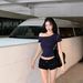 Women's Clothing Pure Desire Oblique Off Shoulder Short Sleeved T Shirt Female New Short Style Navel Exposed Slim Fitting Versatile Student Tops_ecoleips.com