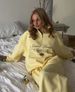 Unisex Oversized Letter Print Half-Zip Sweatshirt & Straight-Leg Joggers Set (95% Organic Cotton, Gender-Neutral Streetwear, Minimalist Aesthetic)_ecoleips.com