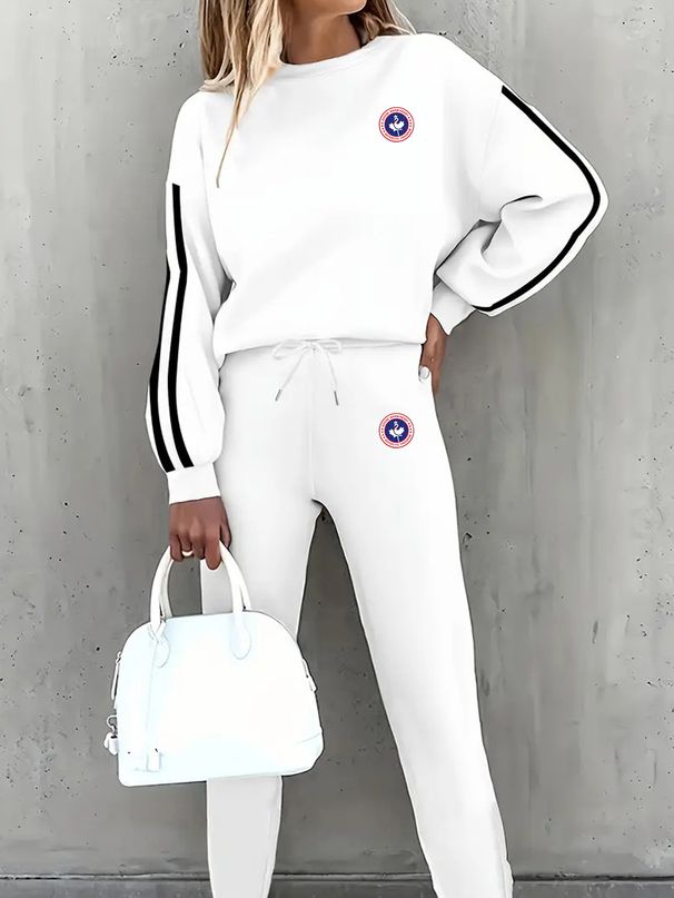 Off-Shoulder Top & Drawstring Pants Set – Trendy Long Sleeve Outfit (S-XXL, Black/Grey/Burgundy/Khaki)_ecoleips.com