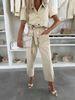 Women's Washed Denim Jumpsuit Lightweight Summer Romper Relaxed Fit Casual Wide Leg Pants V-Neck Short Sleeve Outfit_ecoleips.com