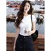 Premium Front Shoulder Brown T-shirt Women's Short Sleeve 2026 New Inner Base Slim Ins Early Spring Temperament Top_ecoleips.com