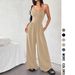 2026 Women's Sleeveless Wide-Leg Jumpsuit - Casual And Stylish Summer Wear With Pocket Design, Ladies' Sports Set_ecoleips.com