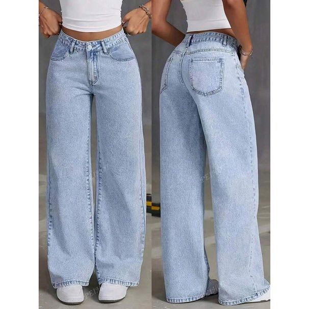 Women's Clothing New Jeans High Waist Straight Loose Casual Long Pants_ecoleips.com