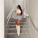 Women's Clothing Light Blue Denim Mini Skirt For Women European American Style Cross Strap Bodycon Skirt Mini-Length Fashion_ecoleips.com