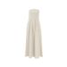 Aria Basics Aria Basics 2026 Summer European And American Sexy Khaki Cotton Linen Strapless For Women, Vacation Casual Ramie A-line Dress_ecoleips.com