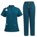 Men And Women Stand Collar Zipper Hand Washing Clothes Nurse Clothes Work Clothes Suit Doctor Nurse Beauty Salon SPA Work Clothes_ecoleips.com