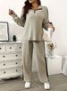 Leisure Suits For Women Autumn New High End Design Tops Wide Leg Pants Two Piece Suits_ecoleips.com