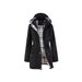 Women’s Trench Coat With Plaid Lining & Inner Pockets – Elegant Longline Jacket (Water-Resistant Polyester, Zip-Front Hooded Coat)_ecoleips.com