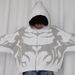 Women's Oversized Letter Print Hooded Cardigan – Streetwear Zip-Up Sweatshirt (Black/White/Green, S-4XL)_ecoleips.com