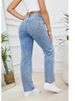 Vintage Embroidered High-Waisted Jeans – Stretch Cotton Denim Pants With Floral Stitching & Straight Leg_ecoleips.com