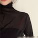 Women's Clothing Sheer Mesh High-Neck Blouse - Elegant Lace Layering Top For Women (One Size, Breathable Office & Date Night Essential)_ecoleips.com