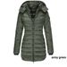 Women's Clothing Cotton Padded Jacket Mid Length Slim Korean-Style Women’s Long Padded Coat – Slim Fit Winter Jacket With Detachable Hood_ecoleips.com